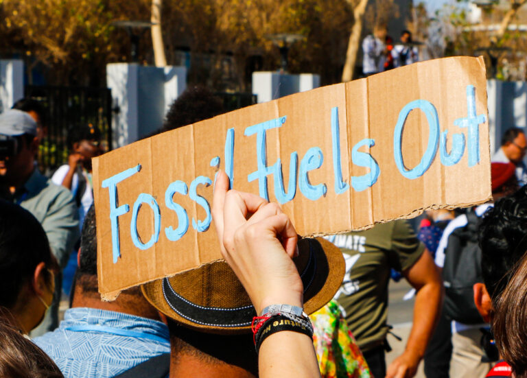 fossil fuels out banner